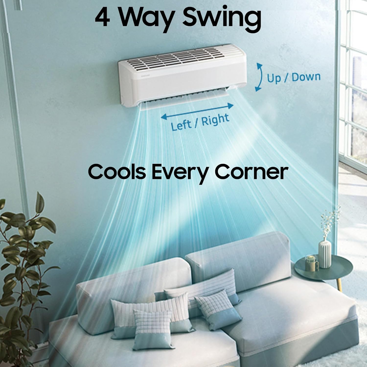 Samsung 1.5 Ton 5 Star Windfree AI Inverter Smart Split AC